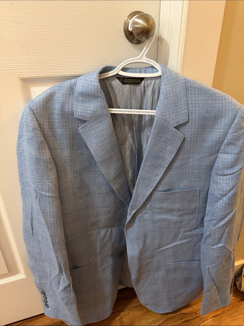 Giovanni Light Blue Men's Sport Coat - Classic Notch Lapel